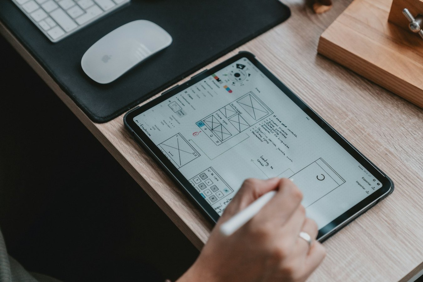 Conception des maquettes du site sur tablette